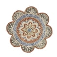 thumbnail image 3 of Ox Bay Ella 4' Round Rust Distressed Medallion Indoor Area Rug, 3 of 9