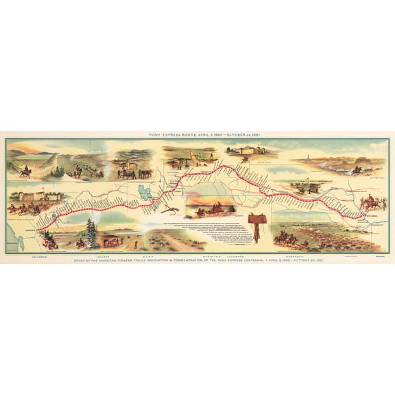 1960-1961 Pony Express Route April 3, 1860 – October 24, 1861