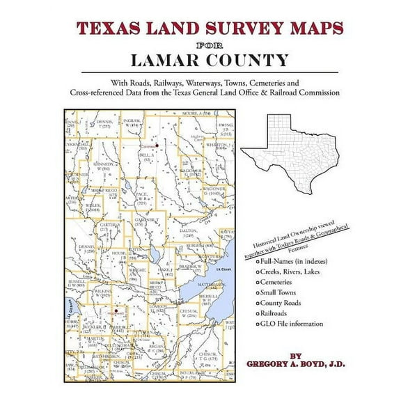 Texas Land Survey Maps for Lamar County (Paperback)