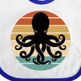 thumbnail image 4 of Inktastic Octopus Retro Vintage Sunset Boys or Girls Baby Bib, 4 of 4