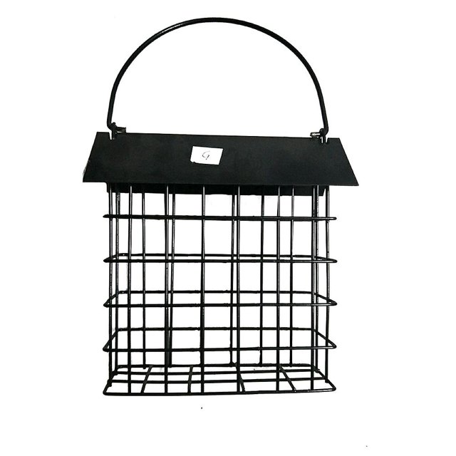 Steel Wire Bird Feeder Hanging Metal Bird Feeder Cube Cage Food Container for Birds