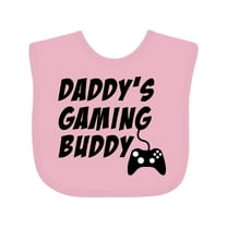 Inktastic Daddy's Gaming Buddy with Controller Boys or Girls Baby Bib
