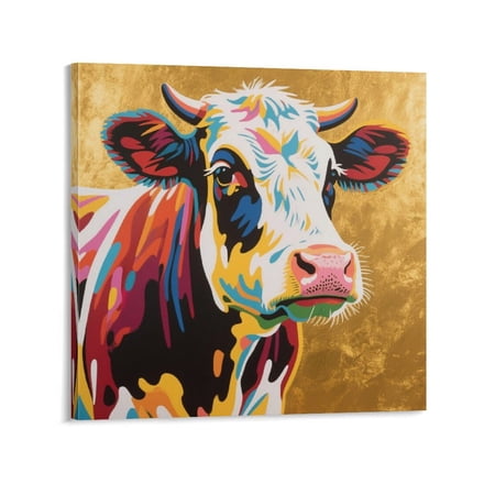 Cow Poster (11) Artworks Canvas Poster Room Aesthetic Wall Art Prints Home Modern Decor Gifts 24x24inch(60x60cm)