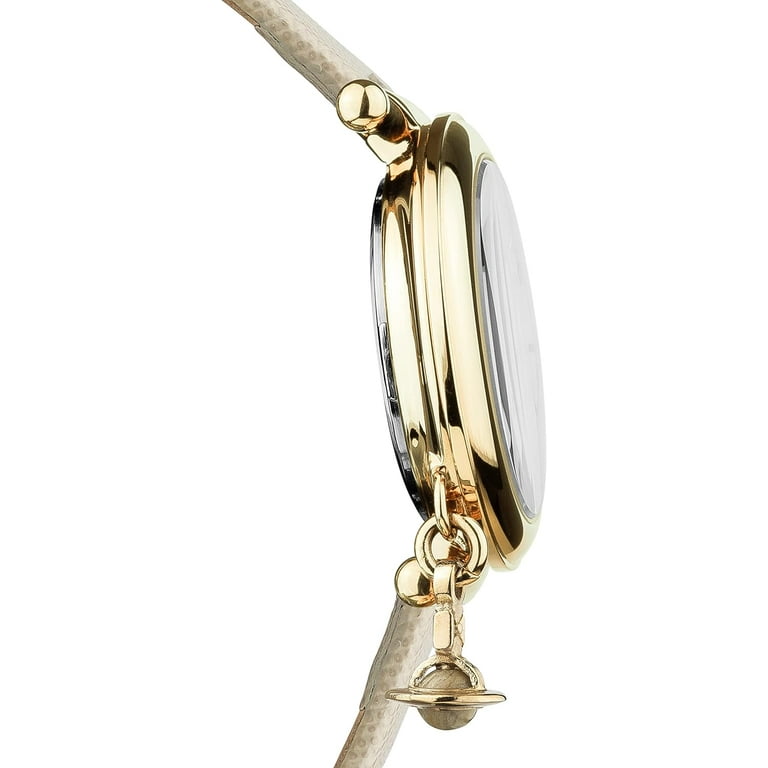 Vivienne Westwood Orb Pop Quartz Silver Dial Cream Leather Vivienne Westwood Orb Pop Quartz Silver Dial Cream Leather