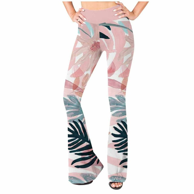 Leggings de Entrenamiento de Talle Alto Para Mujer Pantalones de Yoga Acampanados Con Control de Barriga Elásticos Que No Se Ven A Través Odeerbi ODB-6