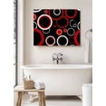 thumbnail image 6 of Red Black Wall Art for Living Room,Canvas Picture Wall Decor for Bathroom Bedroom,Abstract Modern Geometric White Grey Circle Painting Artwork for Office Kitchen Hallway Dining Room Decor 12"x16", 6 of 8