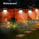 thumbnail image 2 of Luces solares para terraza, iluminación de paisaje exterior, para escalones, patio, blanco brillante, paquete de 4, 2 of 5