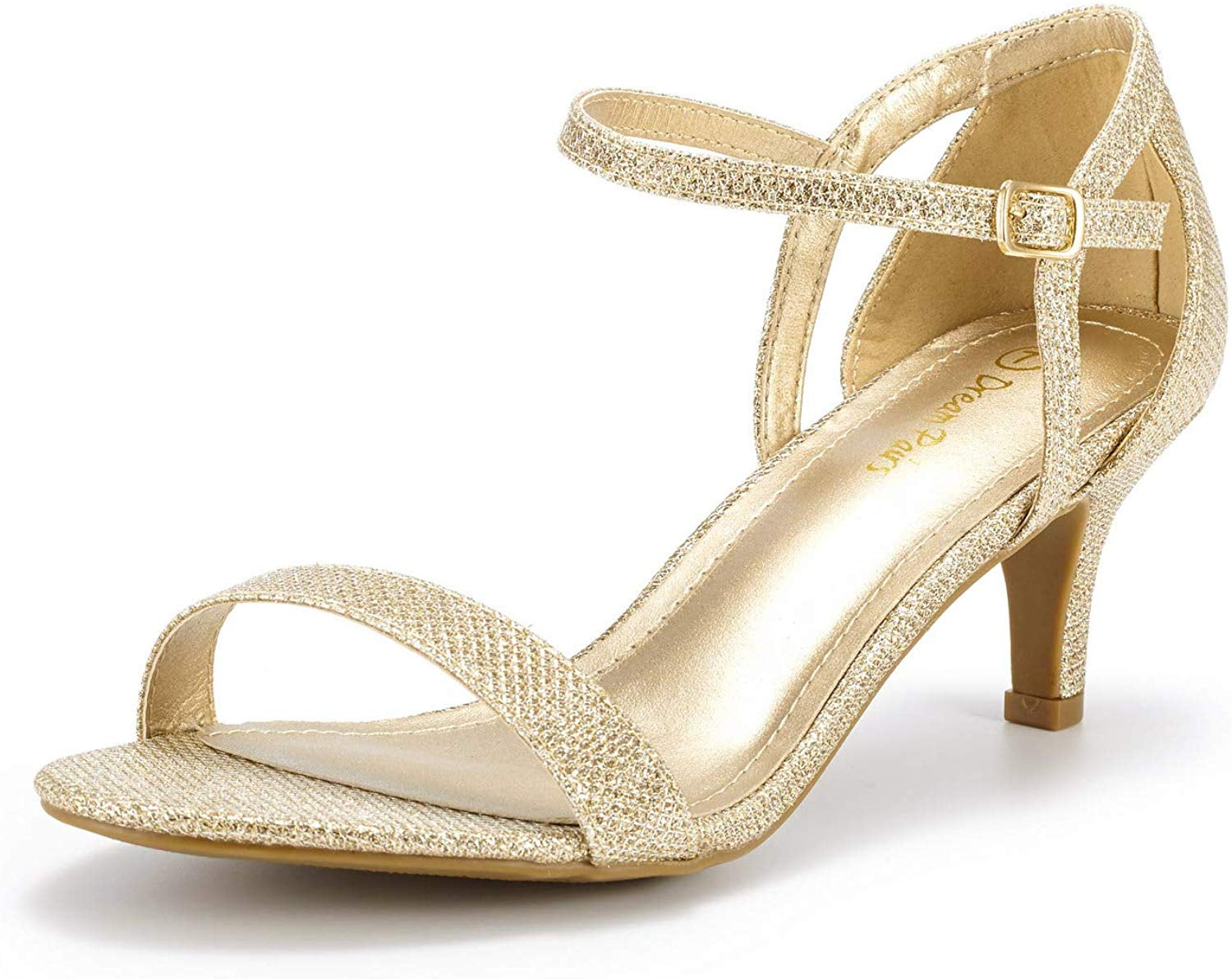 Gold low heel dress shoes hot sale