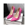 thumbnail image 7 of Fangasis Ladies Stiletto Heels Lightweight Pumps High Heel Dress Shoes Casual Glossy Pump Pink 4.5, 7 of 7