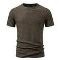 thumbnail image 1 of SOMOWI Mens T Shirt Summer With Embossed Design Daily Wear Vacation Coffee Fall Tops XL, 1 of 4