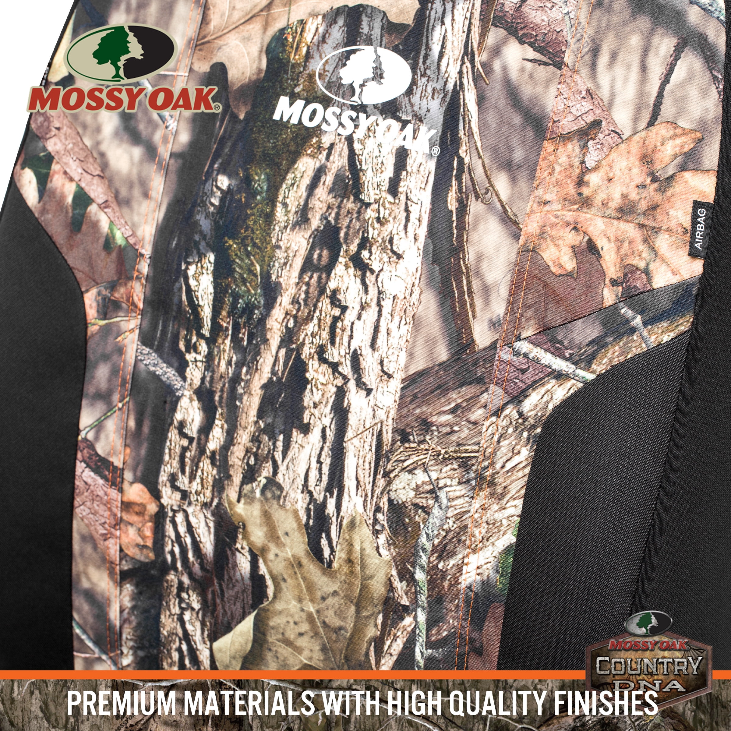 MOSSY Oak Low Back Camo Seat Covers, Airbag Compatible, Universial Fit - Made with Premium Rip-Stop Oxford Fabric