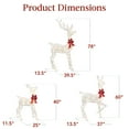 thumbnail image 7 of Best Choice Products 6.5ft 3-Piece Lighted Christmas Deer Set Outdoor Yard Decoration w/ 385 LED Lights, Stakes - White, 7 of 7