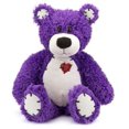 thumbnail image 1 of Oso de peluche de peluche tierno morado de 12 "de peluche de felpa First & Main 0712038319985, 1 of 1