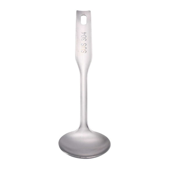 Mini utensilios de cocina de acero inoxidable 304 | Cucharón, cuchara ranurada y espátula | Utensilios de cocina resistentes a la corrosión para espacios pequeños
