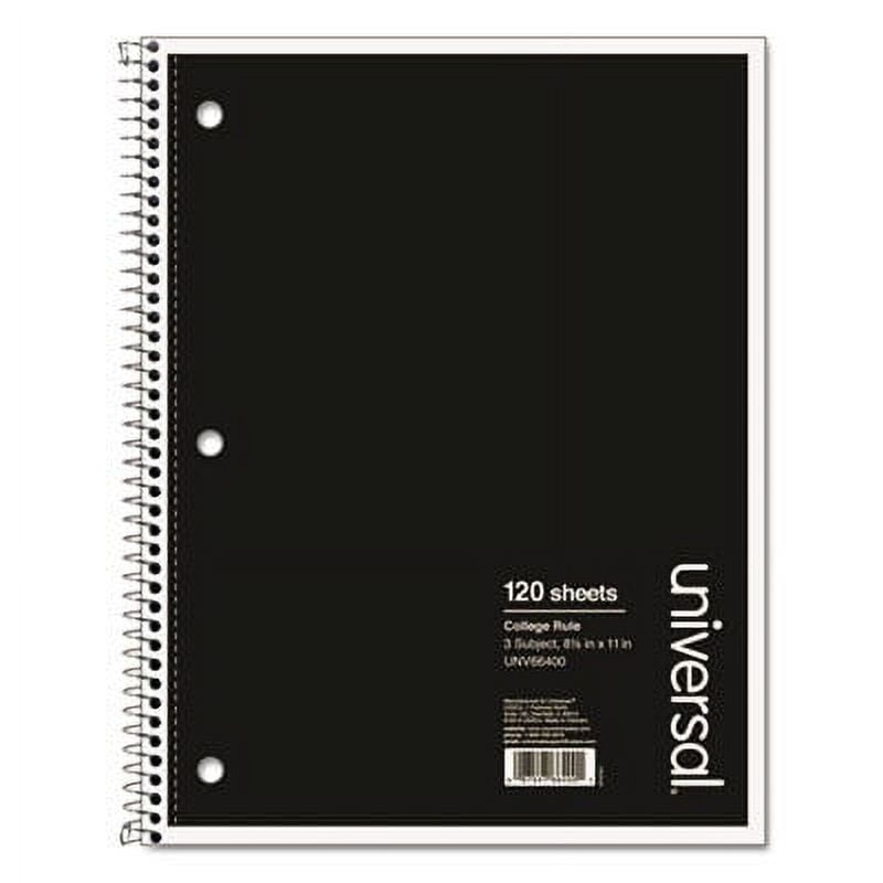 Mead Spiral Bound Notebook, College Rule, 6 x 9-1/2, White, 3 Subject 150 Sheets/Pad for sale online