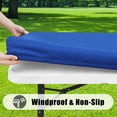 thumbnail image 2 of Smiry Rectangle Picnic Tablecloth, Waterproof Wipeable Table Cloth, Washable Elastic Table Cover for Outdoor and Indoor, 30"x48", Blue, 2 of 7