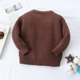 thumbnail image 3 of Lujianch Toddler Kids Baby Girl Boy Crewneck Long Sleeve Solid Sweater For Infant Knitted Sweater Autumn Winter Warm Pullover Tops Coat Jacket Girls Athletic Tops‌ Size 3-4 Years, 3 of 3