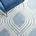 thumbnail image 6 of SAFAVIEH Chatham Shaelyn Geometric Wool Area Rug, Blue/Ivory, 5' x 5' Round, 6 of 11
