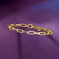 thumbnail image 4 of Ross-Simons Italian 14kt Yellow Gold Paper Clip Link Bracelet, Women's, Adult, 4 of 5