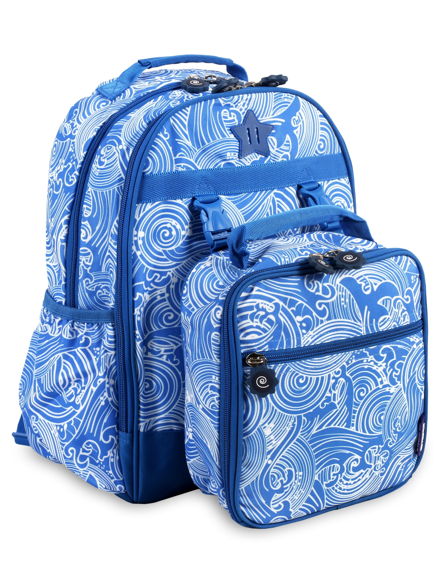 Whole Set Double Shoulders Backpack for Girls with Lunch Bag