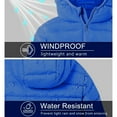 thumbnail image 7 of Kids Lightweight Puffer Jacket Packable Boys Girls Hooded Mid Length Full-zip Down Coat Winter Outerwear 4-12Y (6 Years, Blue), 7 of 7