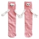 thumbnail image 1 of Calcetas 3D de Manitas y Ojitos MagSoxPink 1Par Rosa 5-9.5US Animados Calcetines Tubo Medio Magnéticos Poliéster., 1 of 5