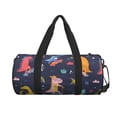 thumbnail image 2 of Haiem Cartoon Dinosaur Scooter Sport Blue Pattern Gym Bag for Women Men, Waterproof Travel Duffel Bags, Personal Item Travel Bag Weekender Bag with Shoes Compartment & Wet Pocket, 2 of 8