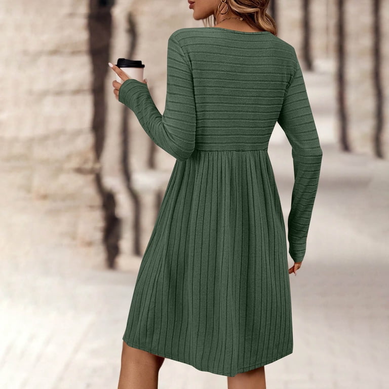 michelle obama green dress Green A-Line Long Sleeve Mini Dress & Reviews - Green - Dresses main image 1