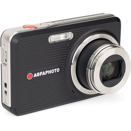 AgfaPhoto Optima 145 14.1MP Digital Camera with 5X Optical Zoom, 2.7" Auto Brightness LCD Display and Bundled ArcSoft MediaImpressions 3D Software, in Black