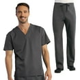 thumbnail image 2 of Maevn Red Panda Unisex V-Neck Scrub Top & Unisex Basic Scrub Pant Set, 2 of 2