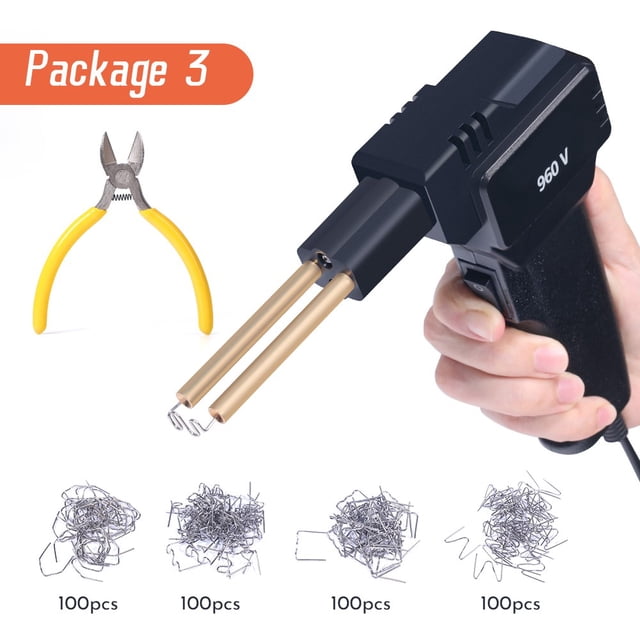 Soldador de plástico Silverflo 960-V, grapadora caliente de 50W, máquina de soldadura de plástico, soldador para reparación de plástico, herramientas de reparación de parachoques de coche