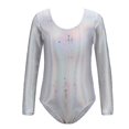 thumbnail image 1 of Girls Long Sleeve Shiny Dance Gymnastic Leotards Bodysuit 110CM Blue, 1 of 5