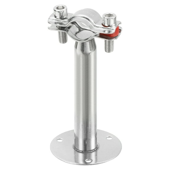 Uxcell Pipe Supports, Stainless Steel Wall Mount Ceiling Mount Pipe Support Brackets for Dia 19mm Pipe Tube