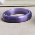 thumbnail image 3 of EOEMY 100%Natural Violet Chalcedony Bangle Jade Beautiful Agate Bangle 60mm 62mm, 3 of 7