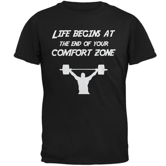 Comfort Zone Weight Lifting Black Adult T-Shirt - 2X-Large