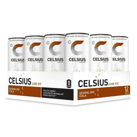 CELSIUS Sparkling Cola Fitness Drink, ZERO Sugar, 12oz. Slim Can, 12 (Best All Inclusive Drinks)