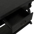 thumbnail image 6 of Emile Indoor 3-Shelf and 1-Drawer Wood Reclaimed Black Oak Console Table for Living Room, 6 of 11