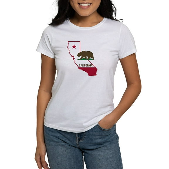 CafePress - CALI STATE W BEAR T Shirt - Women's Classic T-Shirt
