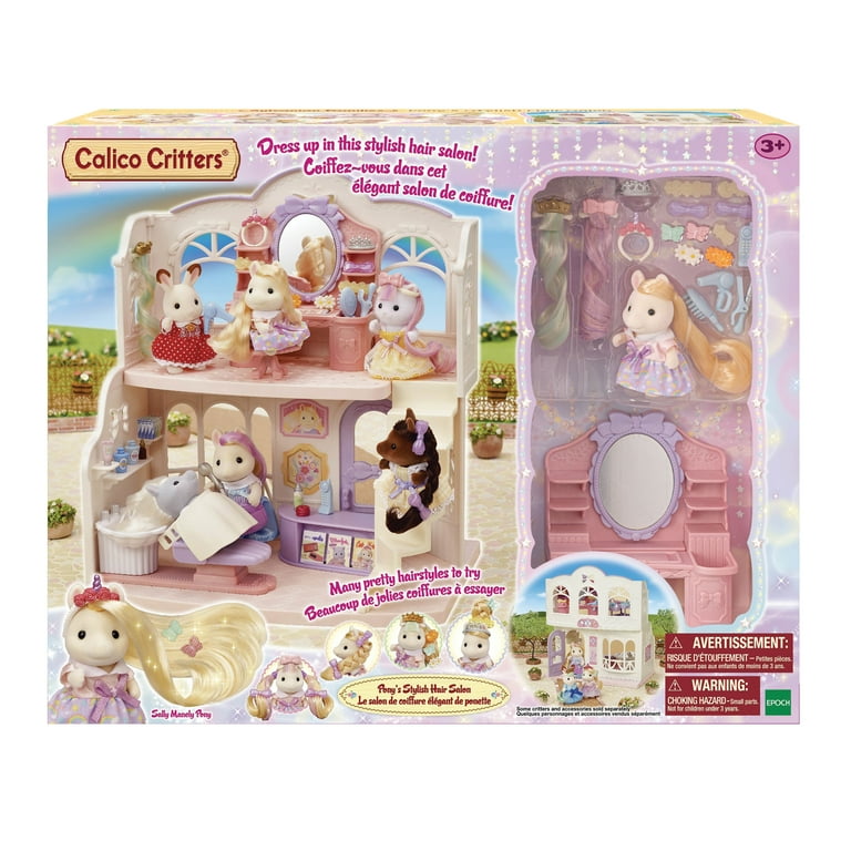 Calico Critters Pony's Stylish Hair Salon, Dollhouse Playset with