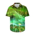 thumbnail image 4 of Fashion Men Comfortable Printing Short Sleeve Turndown Collar Blouse Shirt, 4 of 5