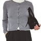 thumbnail image 3 of Cárdigan Corto para Mujer, Suéter de Punto de Larga con Botones para Vestidos y Jeans. Gris M, 3 of 10