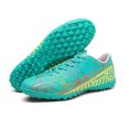 thumbnail image 3 of Zapatos de fútbol para hombres y adultos, calzado de entrenamiento deportivo al aire libre, impermeable, ultraligero, color azul, FG/TF, 3 of 5