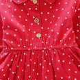 thumbnail image 4 of Bébé Filles Dot Imprimé à Manches Longues Robe Enfants Printemps Casual Princesse Genou Longueur Robe de Soleil Coton A-Ligne à Poitrine Unique Robes, 4 of 9