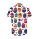 thumbnail image 4 of Blusas y camisas de manga corta con cuello en V Camisa estampada de Pascua para hombre Camisa abotonada Top de poliéster para hombre, 4 of 4