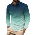 thumbnail image 2 of Blusa y camisa de manga larga con cuello vuelto para hombre, informal, con cuello vuelto, estampado, para fitness, deportiva, de manga larga, de poliéster, 2 of 5