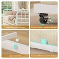 thumbnail image 6 of Plonmago Twin Bed Frame with Storage Headboard,Daybed with Charging Station,Metal Twin Bed Frame Sofa Bed for Living Room Guest Room Bedroom Furniture, No Box Spring Needed, White, 6 of 9
