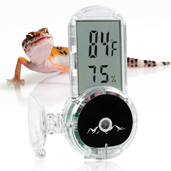 ECOSUB Digital Reptile Terrarium Thermometer Hygrometer, Upgraded Pet Temperature, and Humidity Gauge with Suction Cup