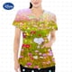 thumbnail image 3 of Top con cuello en V y estampado de Snoopy, ropa de mujer, ropa casual, top de mujer, uniforme de enfermera de verano para mujer, top, ropa de trabajo, enfermería, 3 of 5