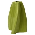 thumbnail image 2 of Plastics Flower Vase, Green Textured Decorative Floral Vase, Elegant Bud Vase for Artificial Bouquet Arrangement, Flower Vase For Family Wedding Room Dining Table Home Decor, 4.4*6.7 in, 2 of 9
