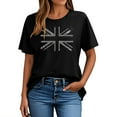 thumbnail image 4 of Camisetas de Verano de Manga Corta de las Mujeres Nuevo Suéter de Cuello de Tripulación, Top de Fiesta Impreso Casual para la Primavera, 4 of 4
